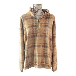 **Emily Daniels sweatshirt pullover half-zip neck line long sleeve soft cozy L